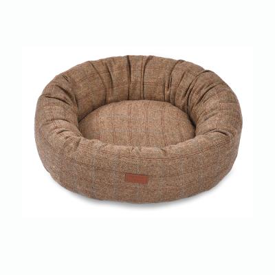 China Factory Made Breathable Comfy Soothing Round Dog Bed for sale