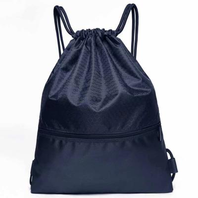 China Lightweight Reusable/Mesh/Cheap Oxford Cloth Bag Backpack Zipper Promotional Bags Double Layer Drawstring Bag With Zipper for sale