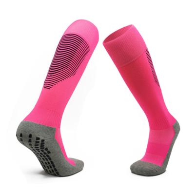 China Breathable Durable Wear Resistant Strong Style Multi Color Design Anti Slip Football Socks for sale