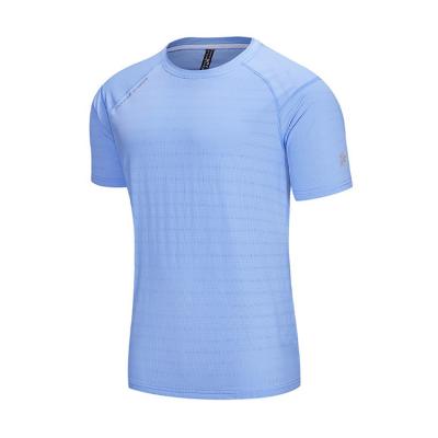 China Men's Clothing 95 Cotton 5 Spandex Muscle Fit Slim Fit Fitness Sports Gym T-Shirt Anti-Shrink for sale