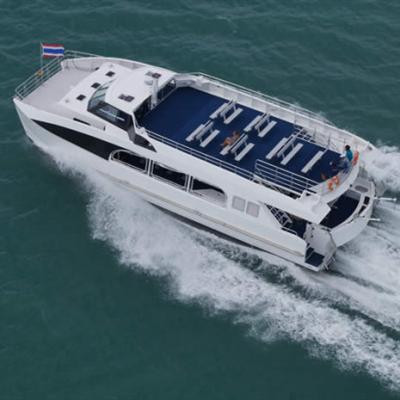 China Passenger Transport 18m Alloy Catamaran Ferry Transport Tourist Passenger Boat for sale