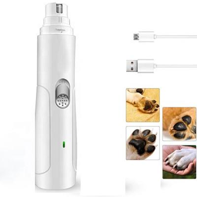 China Viable Electric Rechargeable Pet Nail Trimmer USB Nail Grinder Painless Dog Paws Grooming Tool for sale