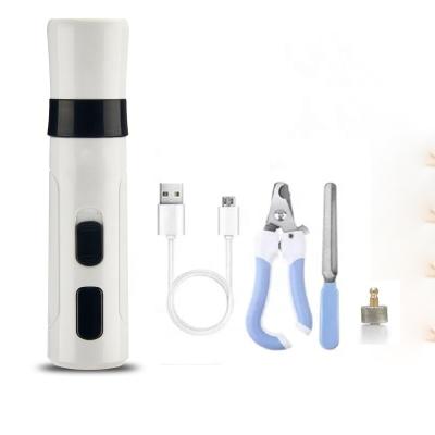 China Sustainable Pet Electric Rechargeable Nail Grinder 2 Speed ​​With Nail Clipper for sale