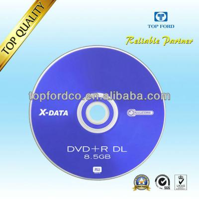 China Dual Layer White DVD9 8.5GB 8X Dual Layer DVD+R/DL Disc for sale