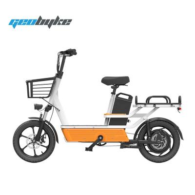 China Aluminum Alloy Fast Food Delivery Electric Bike With Large Capacity 48V/28Ah Battery Electric Cargo Bicycle for sale