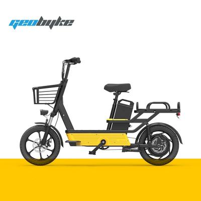 China Aluminum Alloy Take Out Electric Bike For Food Delivery With Front Basket And Rear Take Out Delivery Box Rack for sale