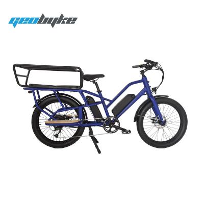 China Custom Long Range 500w Electric Bike Aluminum Alloy Cargo e Bike With Dual Batteries for sale