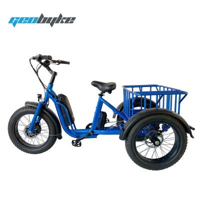 China Fat Tire 3 Inch 48v 500w Aluminum Alloy 20 Wheel Aluminum Alloy Food Pizza Transport Delivery Cargo Electric Bicycle for sale