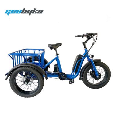 China Electric Bicycle Electric Tricycle Fat Cargo Tricycle Three Wheel Tire for sale