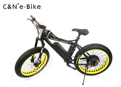 China 48V 1000W Fat Wheel Electric Snow Bike , 125KG Loading Motorized Fat Tire Bicycle for sale