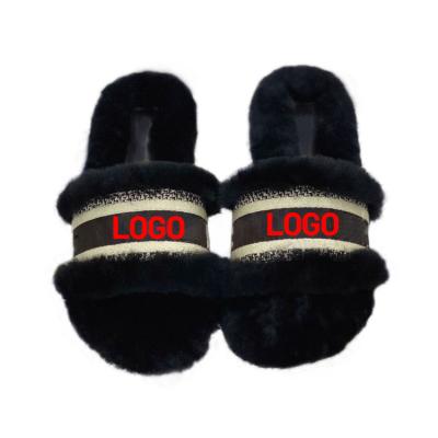 China Famous brand women's fashion trend women's slippers luxury non-slip shoes woolen sandals fashion must-have All-match slides for sale