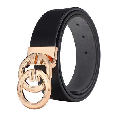 China Luxury Business Customized Men's Superior Leather Belt With Metal Buckle Belt Leather Casual Fashion Multicolor Belt For Girls B006 for sale