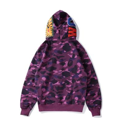 China 2021 New Fashion Wholesale BAPE Shark QUICK DRY Hoodies Camouflage Fashion Custom High Quality Brand Shirts Pullover Men's Casual Sweatshirt for sale