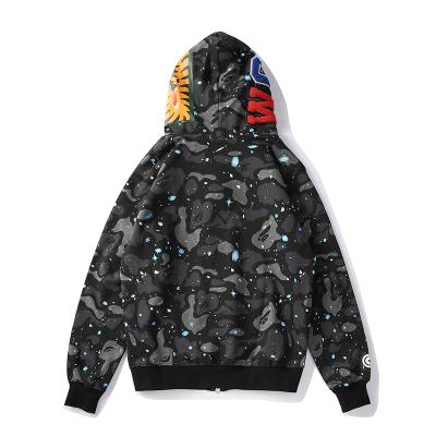 China Wholesale Oversized Famous Camouflage Warm Sweater Cotton Hip Hop B Monkey Shark Fashion Hoodie Brand Sweatshirt With Zipper Jacket for sale