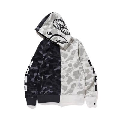 China Wholesale Hip Hop Men And Women Couples Shark Camouflage Hoodie B Monkey Pullover Men's Casual Hoodie High Quality Sweater Women for sale