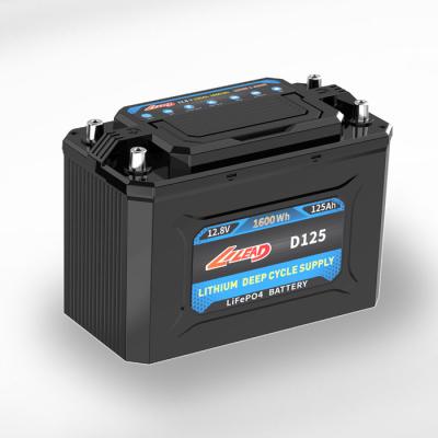 China Batería profunda 12,8 V 125AH de Ion Battery Lifepo 4 del litio del ciclo rv en venta