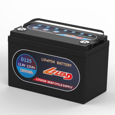 China Lithium-Ion Battery Deep Cycle Lithium-Eisen-Phosphatbatterie 125AH 12V für Camper-Haus zu verkaufen