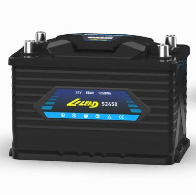 China Van het Lithiumion battery IP67 van Marine Yacht 24v 50ah Verklaard Ce EMC Te koop