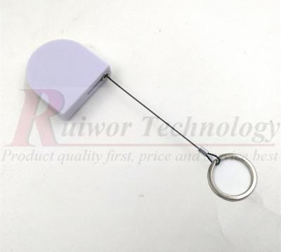 China Anti-theft For Supermarket RUIWOR RW0814 Micro D-shaped Cable Retraction Mechanism Plus Removable Key Ring For Retail Positioning Display for sale