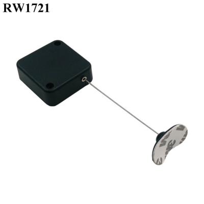 China ABS RUIWOR RW1721 Square Retail Display Security Cable Lanyard Plastic Box Plus 33X19mm Sticky Flexible Rubber Tips for sale