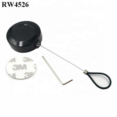 China RUIWOR RW4526 ABS Plastic Round Mini Spring Cable Cord Retractor Plus Adjustable Stainless Steel Buckle Silicone Coated Hose for sale