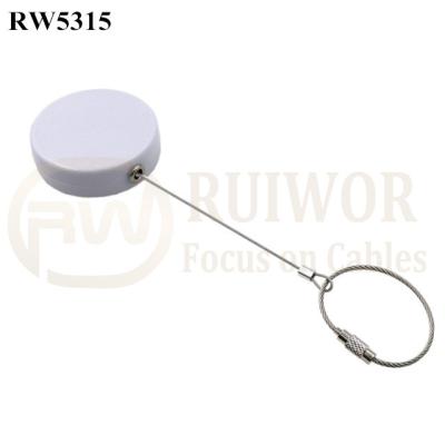 China ABS Plastic Round Anti Theft Retractable Access Box RUIWOR RW5315 Plus Wire Rope Ring Catch for sale