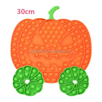 China Kids Push Bubble Sensory Toy HuaMJ Wholesale Amazon Hot Sale Large Size Colorful Puzzle Pumpkin Poppets Sensory Fidget Fidget Pops Game For Adult Fidget Toy for sale