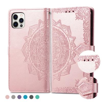 China Shockproof 2022 New Design 6 7 8 X XR XS 11 12 13 se Fashion Case For i Phone Case Flip ZLeather Embossed Wallet Cover Iphone Case Luxury for sale