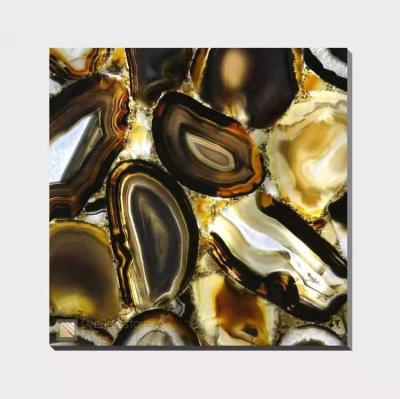 China Translucent stones slab of various contemporary semi-precious agate gemstone for sale