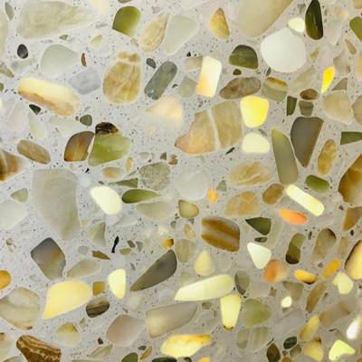 China Modern Terrazzo Artificial Light Transmitting Terrazzo Tiles And Slabs for sale