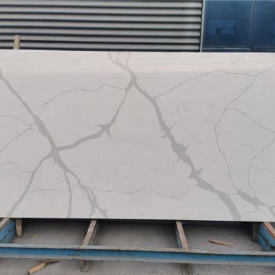 China High Resistant To New Design Calacatta Quartz Stone Slabs Acid White Quartz Countertop Artificial Stones Slabs for sale