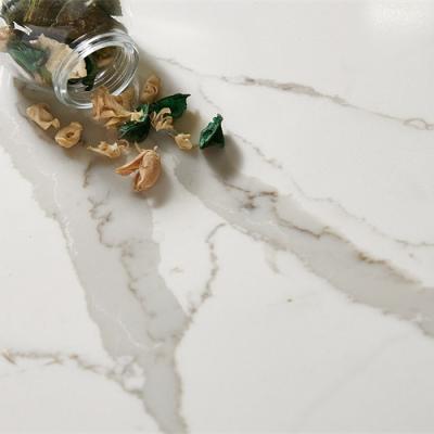 China High Resistant To 01 Acid Statuary White Quartz Stone Quartz Slabs For Countertops And Vanity for sale