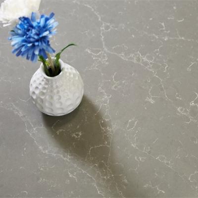 China High Resistant To Acid Gray Quartz Stone White Pietra Quartz Slabs For Countertops And Vanity for sale