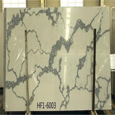 China Modern Artificial Calacatta White Quartz Stone Stone Slab For Table Tops And Kitchen Countertops for sale