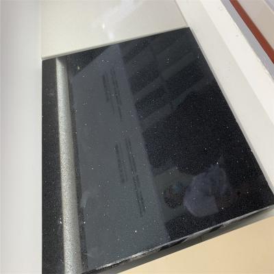 China Cheap Modern Black Galaxy China Style Artificial Quartz Stone Slab, Black Quartz Stone Slabs for sale