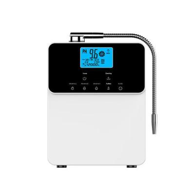 China Hotel 11 Dishes Water Alkaline Ionizer Machine and Pre-Filter Purifier Machine Countertop Version with Hot Heater OEM for sale