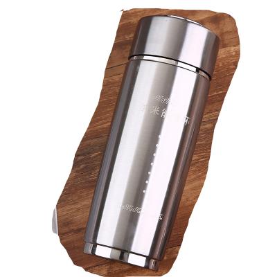 China 480ML Energy Logo Custom Inner Vacuum Flask ECO Viable Stainless Bamboo Alkaline Water Flask Bottle for sale