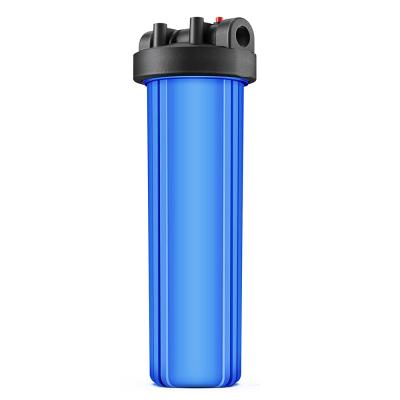 China Hotel Blue Color 20 Inch Drop Off Whole House Water Filter Housing for sale