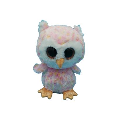 China RTS plush ready to ship lovely mini owl doll animal stuffed soft plush toy pink owl for sale