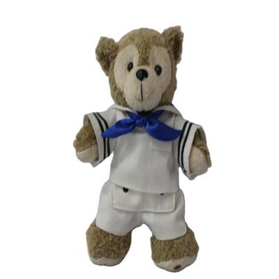 China As a gift children play cute teddy bear with plastic T-shirt fabric eyes embroidery paw stuffing toy bear for sale