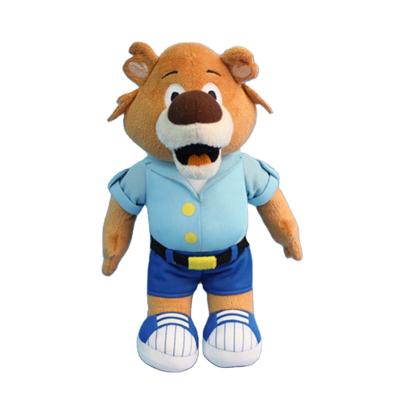 China As a gift children play sound doll custom wholesale bear with police uniform plush toy police bear for sale