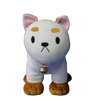 China As a gift children play standing lovely white cat with chime jingle stuffed toy plush toy cute cat for kids for sale