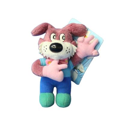 China As a gift kids play mini cute purple dog plush toy stuffed soft plush toy colorful dog with bow for sale