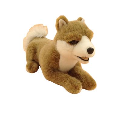 China Super Realistic Stuffed Animal Super Soft Toy Doll Gift Best Quality Lying Dog For Sale for sale