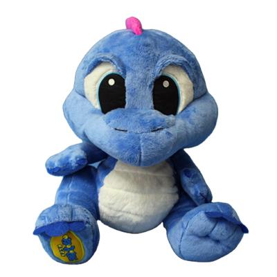 China As a gift children play sitting dinosaur big eye adorable blue dinosaur stuffed soft toy plush toy for sale