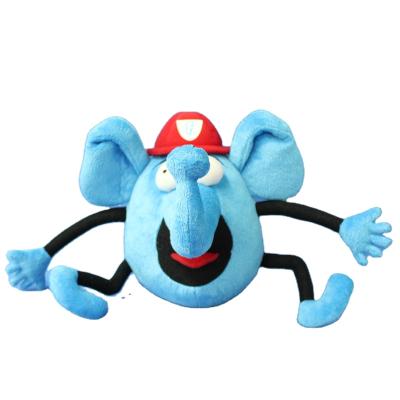 China As a gift children play factory customized blue elephant stuffed soft toy elephant plush toy with hat for sale