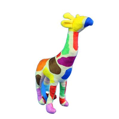 China As a Gift Kids Toy Cheap Price Custom Rainbow Giraffe Plush Toy Stuffed Colorful Giraffe for sale