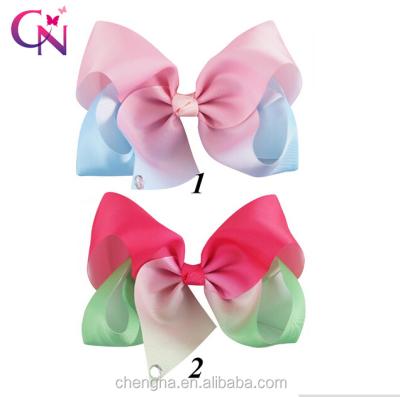 China Girl's 8 inch Jojo Bow Ribbon Bow Rhinestone Jojo Bow For Girls for sale