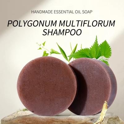 China Wholesale Polygonum Multiflorum Anti-Dandruff Shampoo Soap Ginseng Essential Oil Bath Hair Care Soap Base Cleansing Natural Handmade for sale