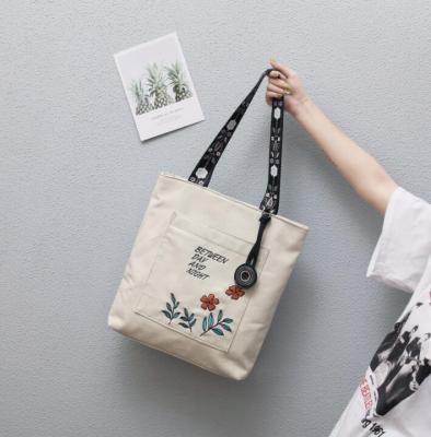 China Promotional Eco Printed Organic Logo Printed Canvas Tote Bag Calico Cotton Bag Handled Custom White Canvas Bag for sale